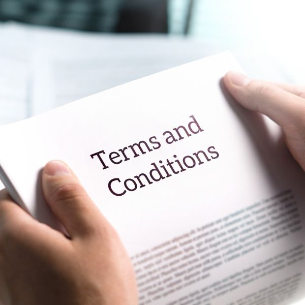 Image of terms and conditions page